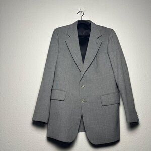 VTG Cricketeer Jacker Blazer Sports Coat Grey Plaid Mens 42R Formal Classic 90s
